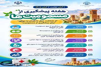  روز شمار هفته پیشگیری از مسمومیت ها